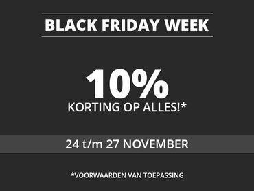 Black Friday Sale - 10% korting op alles!*