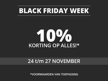 Black Friday Sale - 10% korting op alles!*