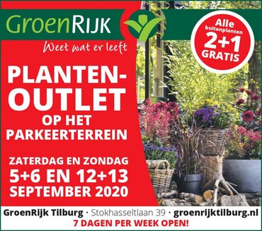 Plantenoutlet en 2+1 gratis