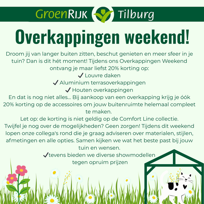 Overkappingen weekend! 13 t/m 15 maart
